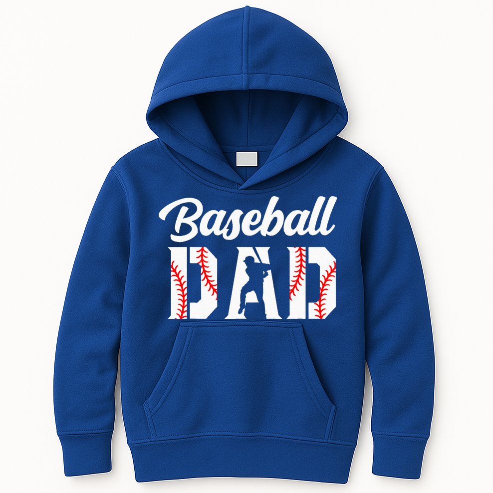 Baseball Dad Apparel Dad Baseball Kids Hoodie