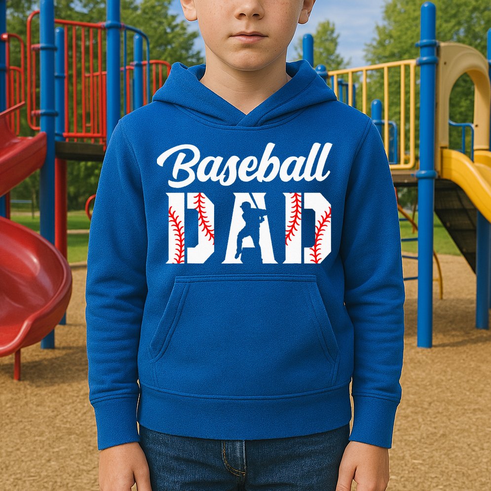 Baseball Dad Apparel Dad Baseball Kids Hoodie
