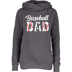 Baseball Dad Apparel Dad Baseball Womens Funnel Neck Pullover Hood