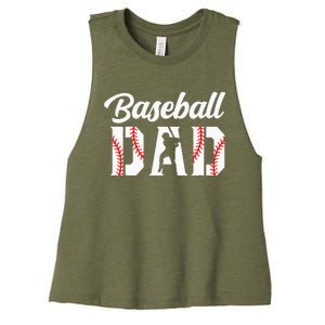 Baseball Dad Apparel Dad Baseball Women's Racerback Cropped Tank