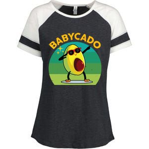 Babycado Dabbing Avocado Cute Baby Boy Mexican Enza Ladies Jersey Colorblock Tee