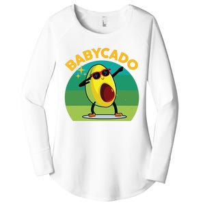 Babycado Dabbing Avocado Cute Baby Boy Mexican Women's Perfect Tri Tunic Long Sleeve Shirt