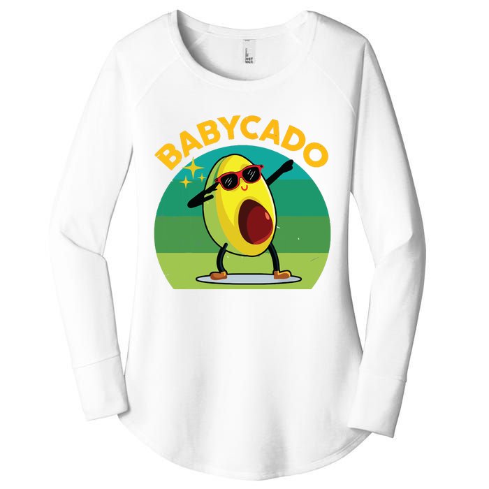 Babycado Dabbing Avocado Cute Baby Boy Mexican Women's Perfect Tri Tunic Long Sleeve Shirt