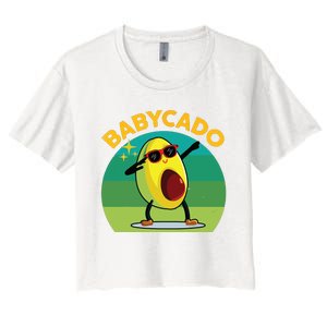 Babycado Dabbing Avocado Cute Baby Boy Mexican Women's Crop Top Tee