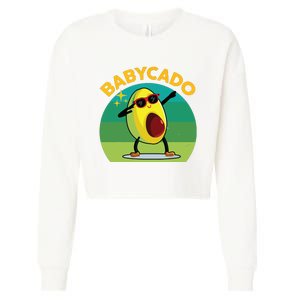 Babycado Dabbing Avocado Cute Baby Boy Mexican Cropped Pullover Crew