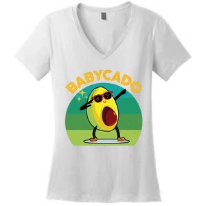 Babycado Dabbing Avocado Cute Baby Boy Mexican Women's V-Neck T-Shirt