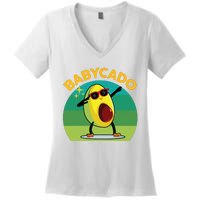 Babycado Dabbing Avocado Cute Baby Boy Mexican Women's V-Neck T-Shirt