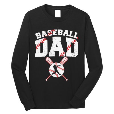 Baseball Dad Apparel Dad Baseball Father's Day Long Sleeve Shirt