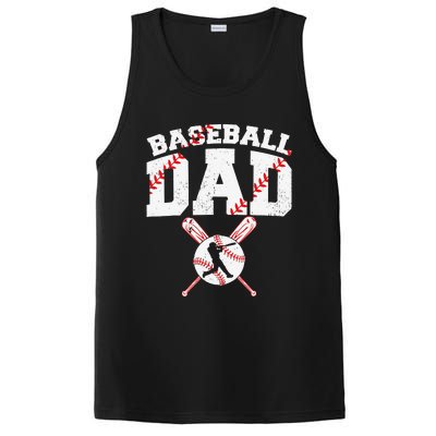 Baseball Dad Apparel Dad Baseball Father's Day PosiCharge Competitor Tank