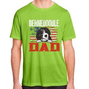 Bernedoodle Dog American Flag Bernedoodle Dad Adult ChromaSoft Performance T-Shirt