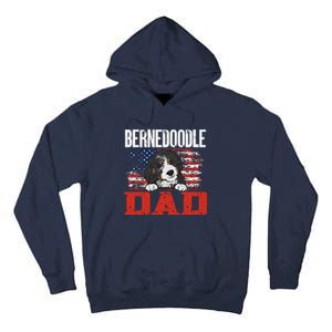 Bernedoodle Dog American Flag Bernedoodle Dad Tall Hoodie