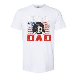 Bernedoodle Dog American Flag Bernedoodle Dad Softstyle CVC T-Shirt