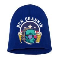 Ben Drankin Alien Usa Funny 4th Of July Cool Gift Short Acrylic Beanie