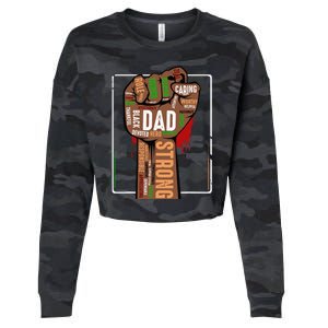 Black Dad African American Melanin Pride Black History Month Cropped Pullover Crew