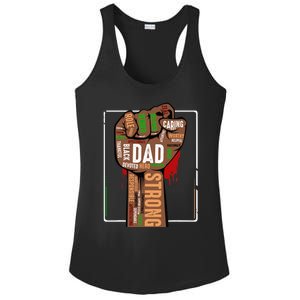 Black Dad African American Melanin Pride Black History Month Ladies PosiCharge Competitor Racerback Tank