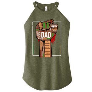 Black Dad African American Melanin Pride Black History Month Women's Perfect Tri Rocker Tank