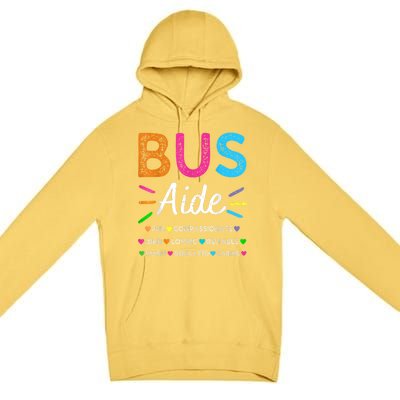 Bus Driver Aide Back To School Matching Group Squad Premium Pullover Hoodie