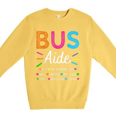 Bus Driver Aide Back To School Matching Group Squad Premium Crewneck Sweatshirt