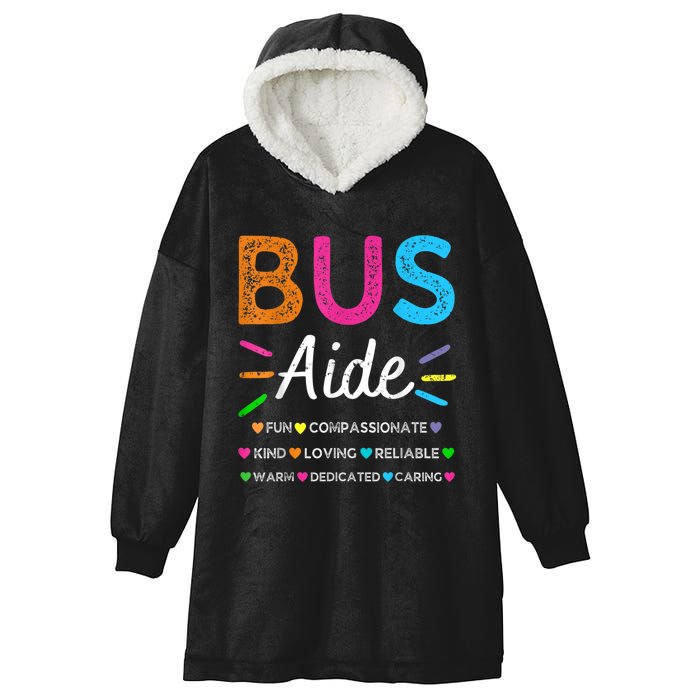 Bus Driver Aide Back To School Matching Group Squad Hooded Wearable Blanket