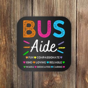 Bus Driver Aide Back To School Matching Group Squad Coaster