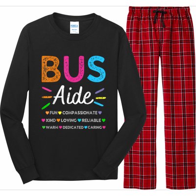 Bus Driver Aide Back To School Matching Group Squad Long Sleeve Pajama Set