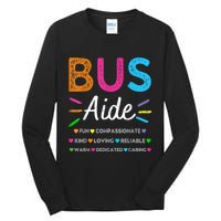 Bus Driver Aide Back To School Matching Group Squad Tall Long Sleeve T-Shirt