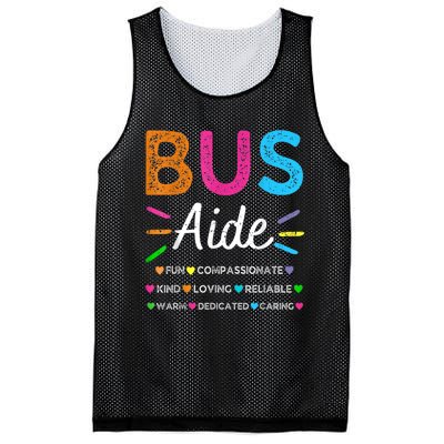 Bus Driver Aide Back To School Matching Group Squad Mesh Reversible Basketball Jersey Tank