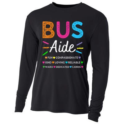 Bus Driver Aide Back To School Matching Group Squad Cooling Performance Long Sleeve Crew