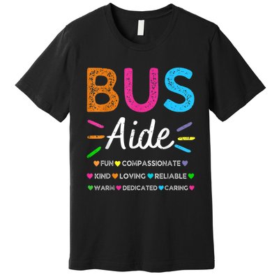 Bus Driver Aide Back To School Matching Group Squad Premium T-Shirt