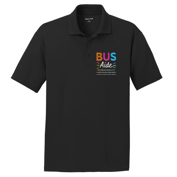 Bus Driver Aide Back To School Matching Group Squad PosiCharge RacerMesh Polo