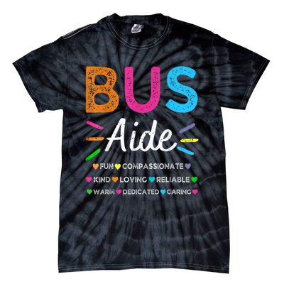 Bus Driver Aide Back To School Matching Group Squad Tie-Dye T-Shirt