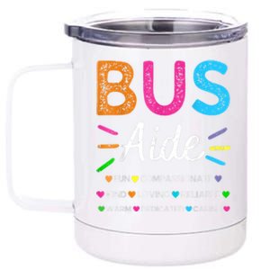 Bus Driver Aide Back To School Matching Group Squad 12 oz Stainless Steel Tumbler Cup