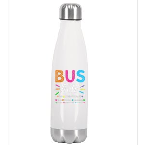 Bus Driver Aide Back To School Matching Group Squad Stainless Steel Insulated Water Bottle