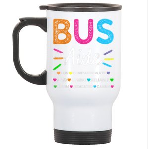 Bus Driver Aide Back To School Matching Group Squad Stainless Steel Travel Mug