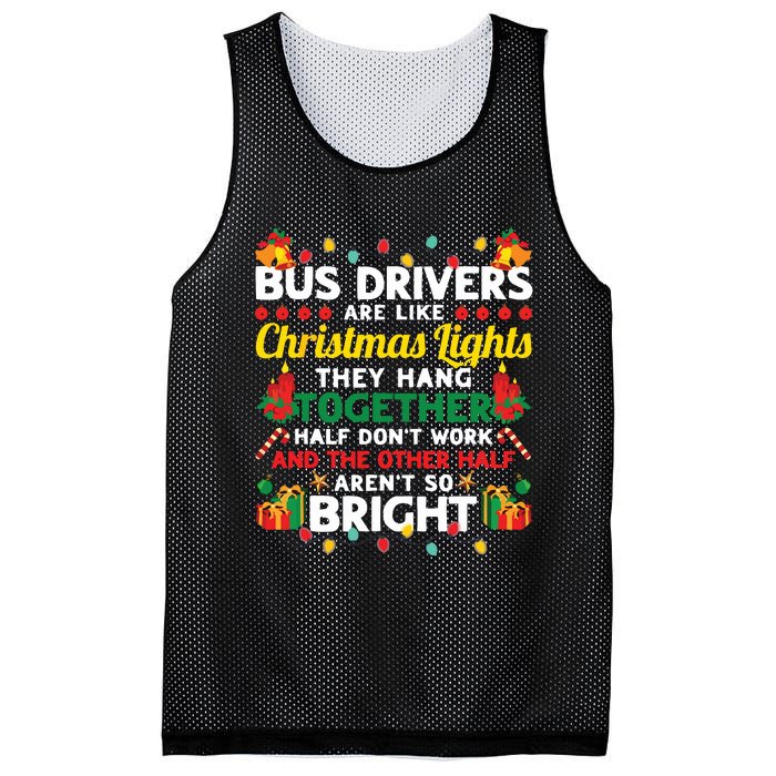 Bus Drivers Are Like Christmas Lights Christmas Bus Driver Mesh Reversible Basketball Jersey Tank