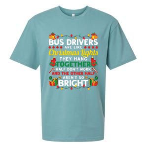 Bus Drivers Are Like Christmas Lights Christmas Bus Driver Sueded Cloud Jersey T-Shirt