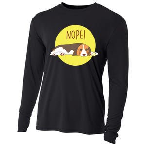 Beagle Dog And Dog Owner Lazy Beagle Cooling Performance Long Sleeve Crew