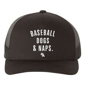 Baseball Dogs And Naps Yupoong Adult 5-Panel Trucker Hat