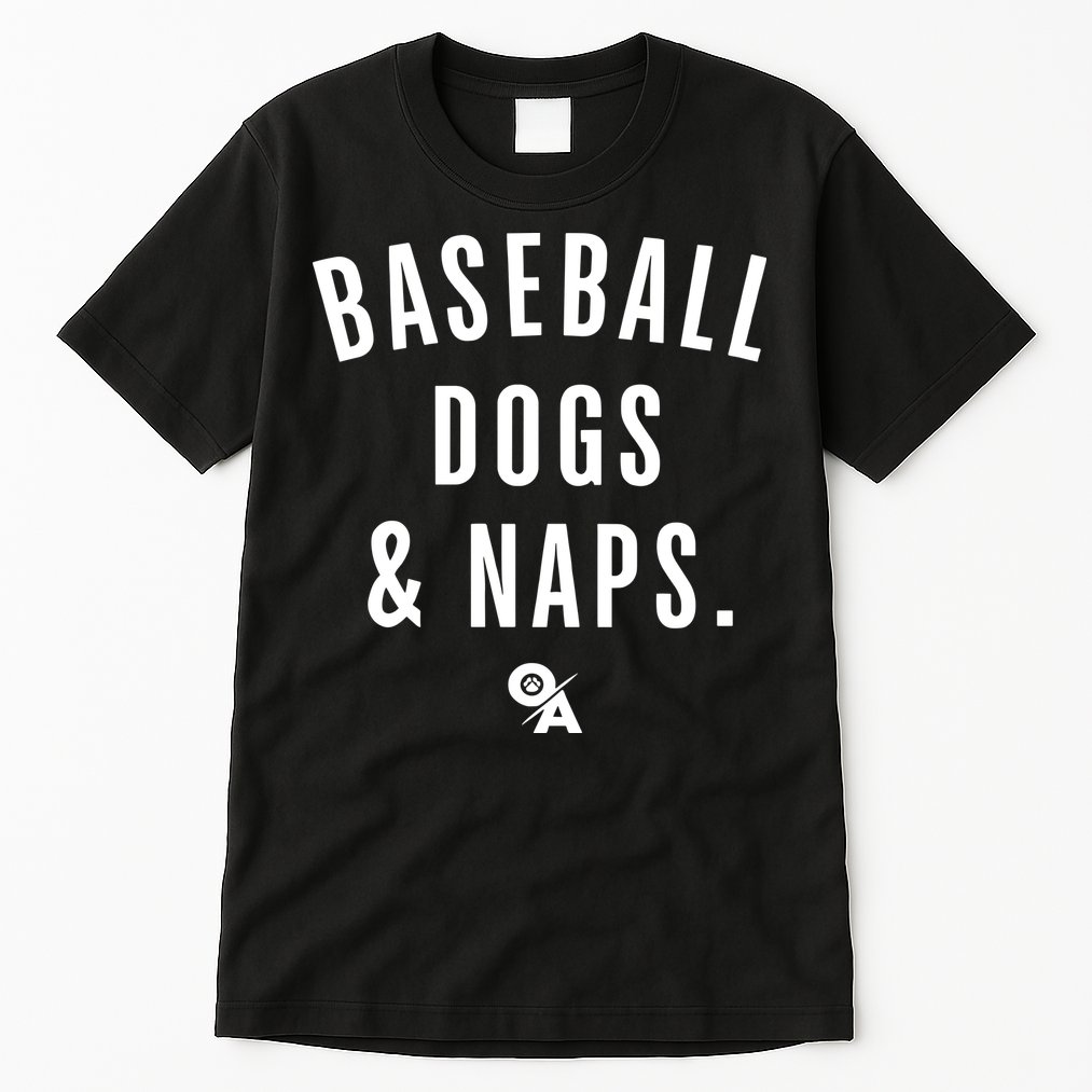 Baseball Dogs And Naps Tall T-Shirt