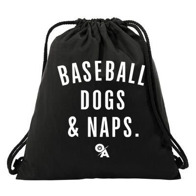 Baseball Dogs And Naps Drawstring Bag