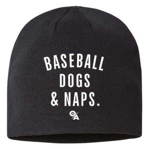 Baseball Dogs And Naps Sustainable Beanie