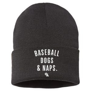 Baseball Dogs And Naps Sustainable Knit Beanie