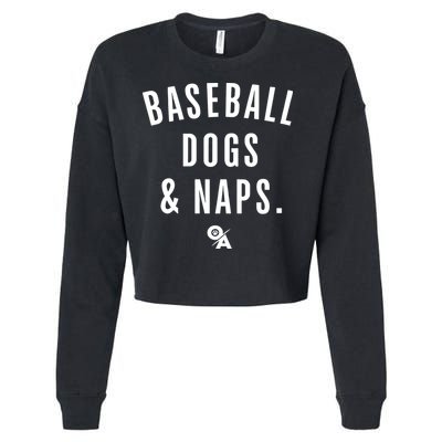 Baseball Dogs And Naps Cropped Pullover Crew