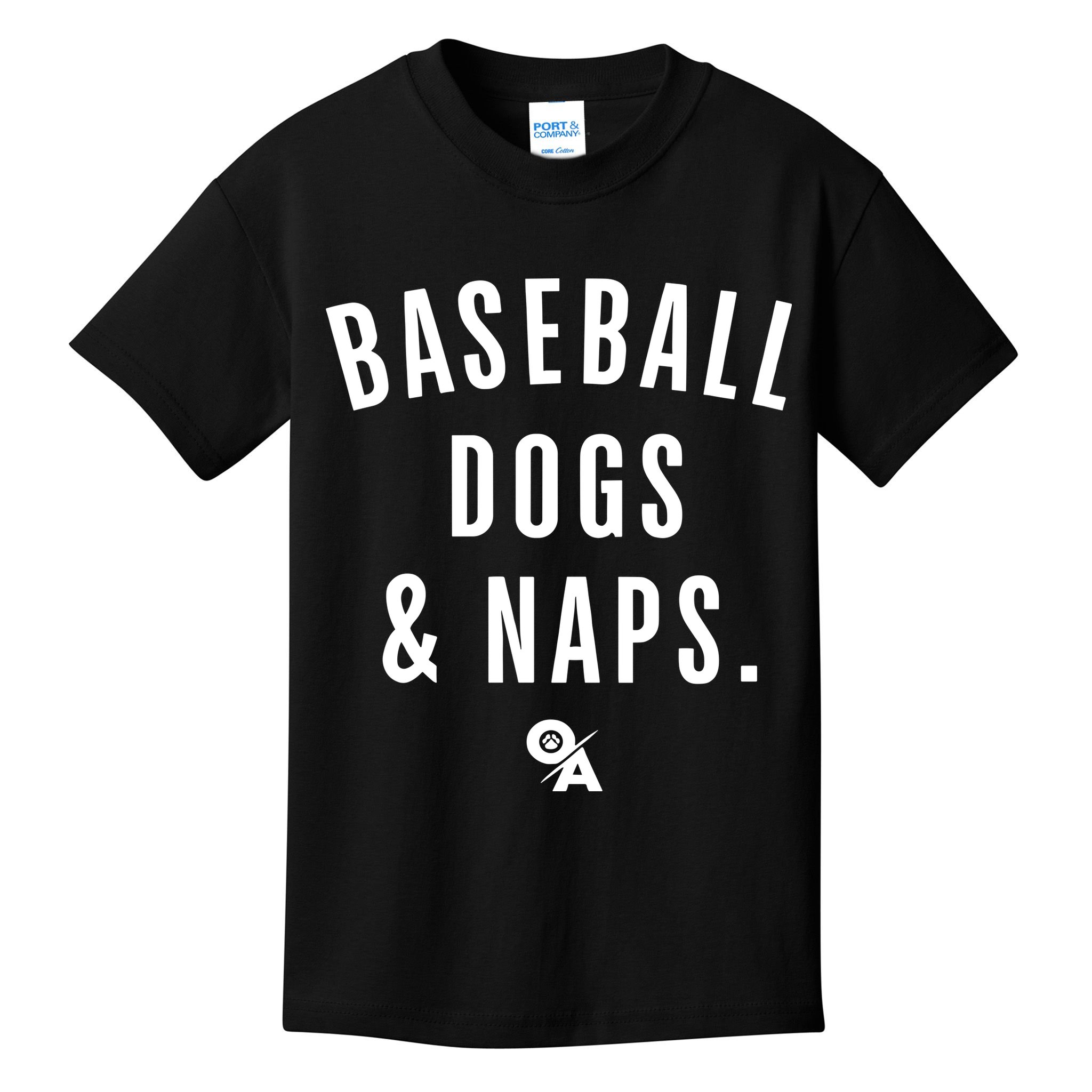 Baseball Dogs And Naps Kids T-Shirt