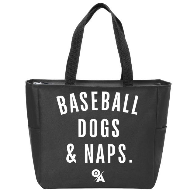 Baseball Dogs And Naps Zip Tote Bag