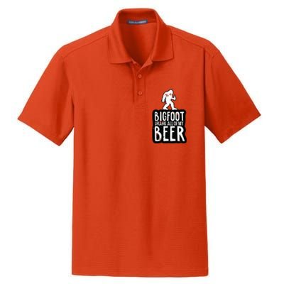 Bigfoot Drank All Of My Beer Lovers Funny Sasquatch Camping Dry Zone Grid Polo