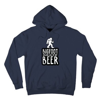 Bigfoot Drank All Of My Beer Lovers Funny Sasquatch Camping Hoodie