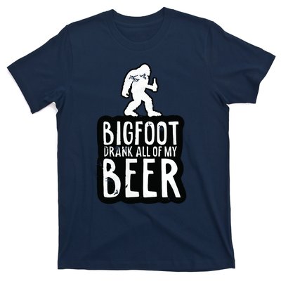 Bigfoot Drank All Of My Beer Lovers Funny Sasquatch Camping T-Shirt