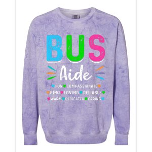 Bus Driver Aide Back To School Matching Group Squad Colorblast Crewneck Sweatshirt