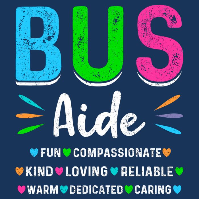 Bus Driver Aide Back To School Matching Group Squad Button